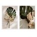 Kit com 2 Quadros Decorativos 60x40 cm Natureza Costela de Adão com Moldura Caixa Preta com 3cm de profundidade, na posição Vertical ideal para ambiente de Sala, Quarto e Hall.