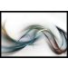 Quadro Decorativo Abstrato com Moldura Caixa, na posição Horizontal, ideal para ambiente de Sala, Quarto e Hall (Moldura Preta, 100x50 cm)