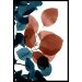 Quadro Decorativo Floral Contemporaneo Raio X com Moldura Caixa, na posição Horizontal, ideal para ambiente de Sala, Quarto e Hall