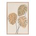 Quadro Decorativo Floral Costela de Adão com Moldura Caixa, na posição Horizontal, ideal para ambiente de Sala, Quarto e Hall  (90x70cm)