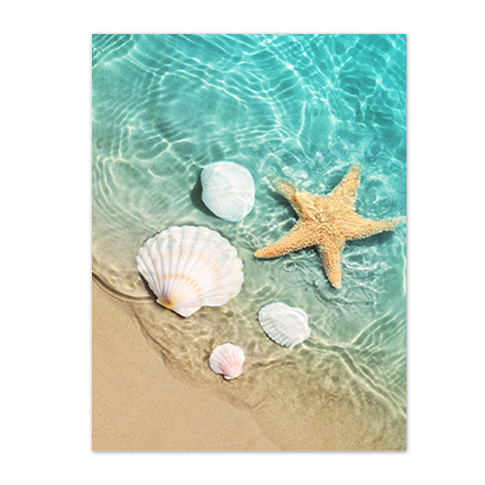 Quadro Decorativo Natureza Praia Mar, Tela em Canvas na Vertical ideal para ambiente de Sala de estar, jantar, reuniões, Quarto e Hall de entrada