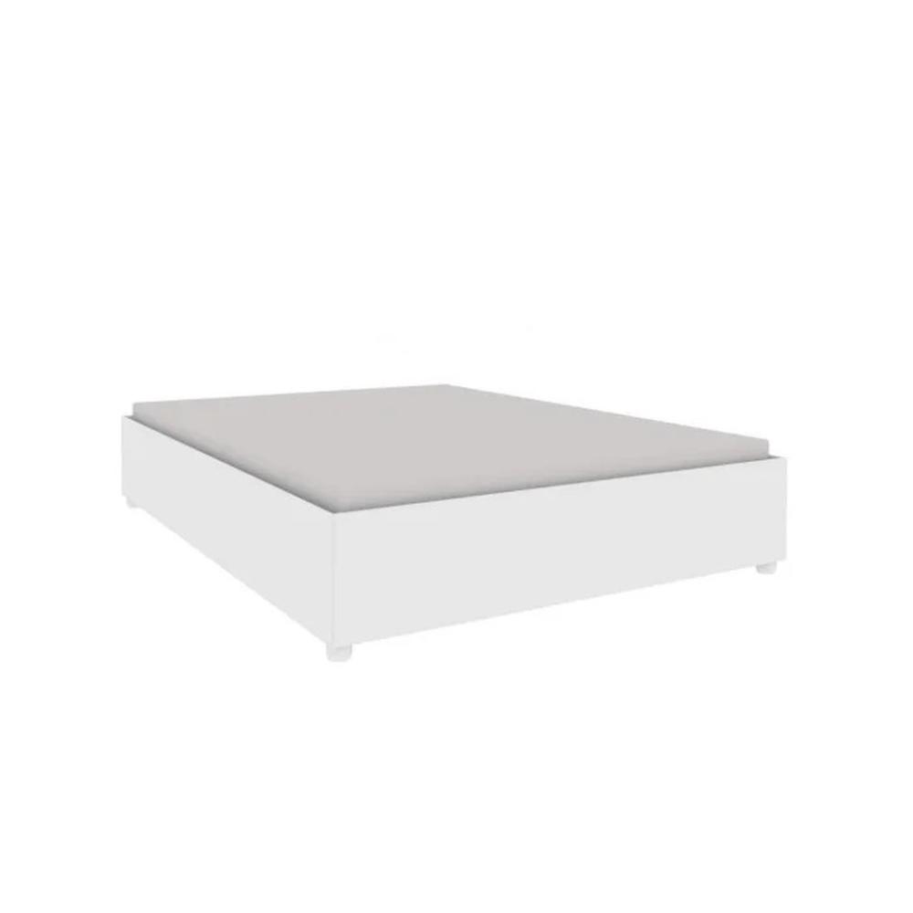 Cama Box Casal Grécia Neve/Branco