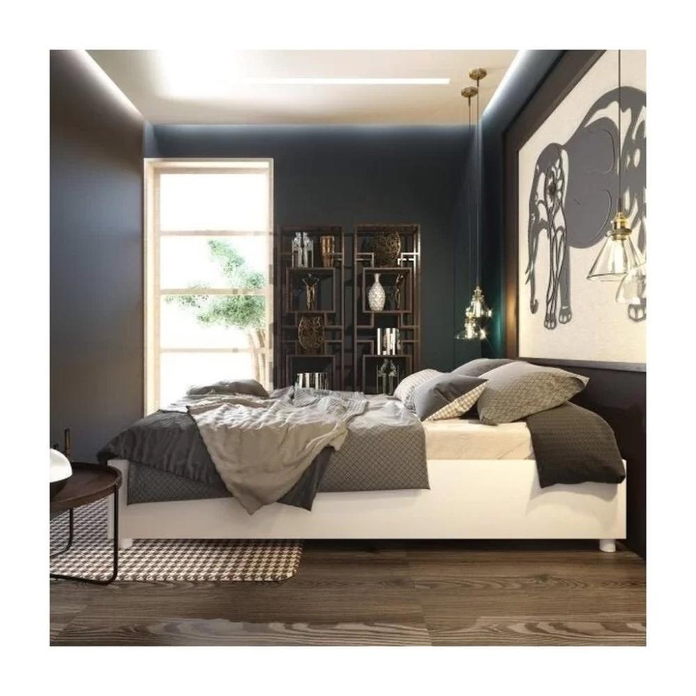Cama Box Casal Grécia Neve/Branco