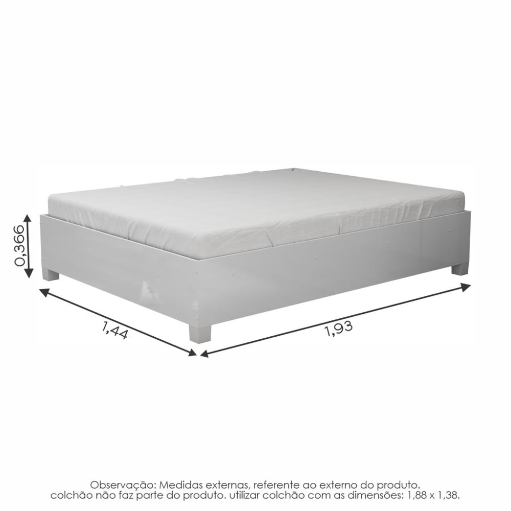 Cama Box Paula Casal com Pés Carioca Branco