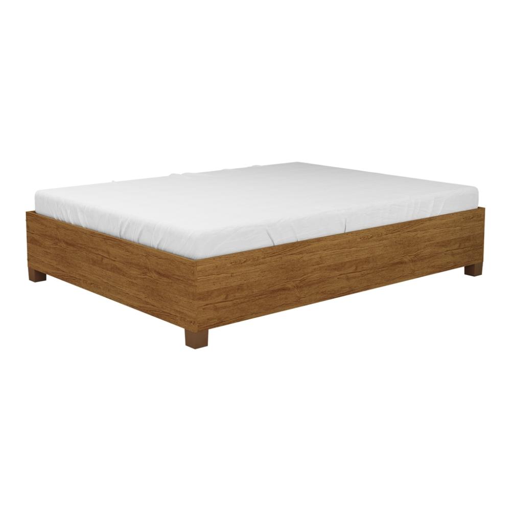 Cama Box Paula Casal com Pés Carioca Cinamomo