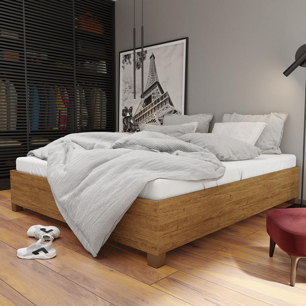 Cama Box Paula Casal com Pés Carioca Cinamomo