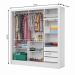 Guarda Roupa Dubai com 3 Portas de Correr 3 Gavetas Carioca Branco