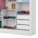 Guarda Roupa Dubai com 3 Portas de Correr 3 Gavetas Carioca Branco