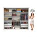 Guarda Roupa Lotse 3 Portas de Correr 4 Gavetas Carioca Branco