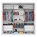 Guarda Roupa Roupeiro Bahia 3 Portas de Correr com Espelho Central 4 Gavetas Carioca Branco