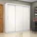 Guarda Roupa Roupeiro Clarice 3 Portas de Correr 4 Gavetas Carioca Branco
