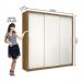 Guarda Roupa Roupeiro Clarice 3 Portas de Correr 4 Gavetas Carioca Cinamomo Branco