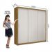 Guarda Roupa Roupeiro Clarice 3 Portas de Correr 4 Gavetas Carioca Cinamomo Off White