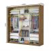 Guarda Roupa Roupeiro Clarice 3 Portas de Correr 4 Gavetas Carioca Cinamomo Off White