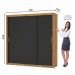Guarda Roupa Roupeiro Clarice 3 Portas de Correr 4 Gavetas Carioca Cinamomo Preto