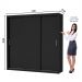 Guarda Roupa Roupeiro Clarice 3 Portas de Correr 4 Gavetas Carioca Preto