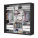 Guarda Roupa Roupeiro Clarice 3 Portas de Correr 4 Gavetas Carioca Preto
