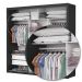 Guarda Roupa Roupeiro Clarice 3 Portas de Correr 4 Gavetas Carioca Preto