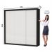 Guarda Roupa Roupeiro Clarice 3 Portas de Correr 4 Gavetas Carioca Preto Off White