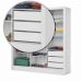 Guarda Roupa Roupeiro Dubai 3 Portas de Correr 3 Gavetas Carioca Branco Cinamomo
