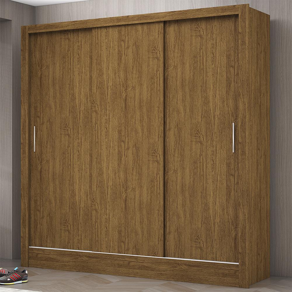 Guarda Roupa Roupeiro Dubai 3 Portas de Correr 3 Gavetas Carioca Cinamomo