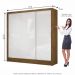 Guarda Roupa Roupeiro Dubai 3 Portas de Correr 3 Gavetas Carioca Cinamomo Branco