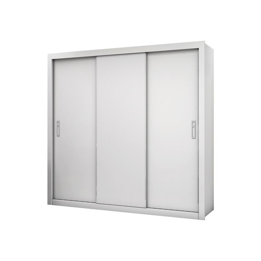 Guarda Roupa Roupeiro Ilhéus 3 Portas de Correr 4 Gavetas Carioca Branco