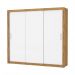 Guarda Roupa Roupeiro Ilhéus 3 Portas de Correr 4 Gavetas Carioca Cinamomo Branco