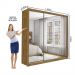 Guarda Roupa Roupeiro Isabela Master 3 Portas de Correr com Espelho 4 Gavetas Carioca Cinamomo