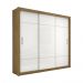 Guarda Roupa Roupeiro Lotse 3 Portas de Correr 4 Gavetas Carioca Cinamomo Branco