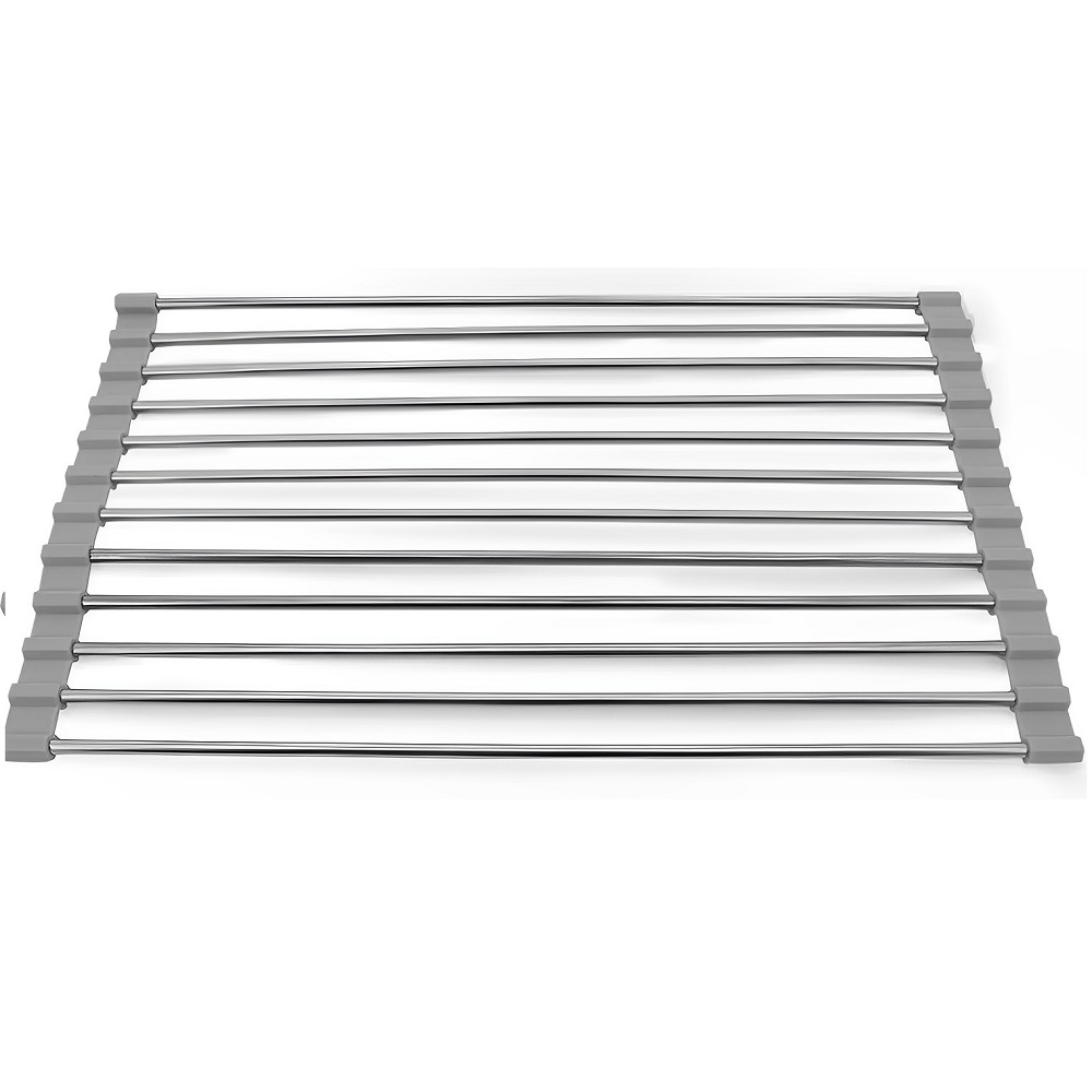  Esteira Escorredora Cozinha Multifunções Inox Silicone 48x24 
