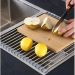  Esteira Escorredora Cozinha Multifunções Inox Silicone 48x24 