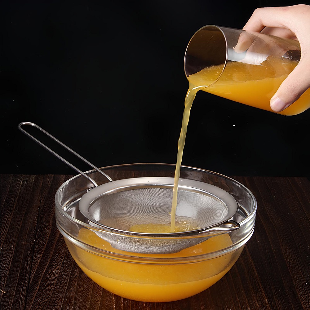  Peneiras Inox para Cozinha - Conjunto 3 Unidades - Coador Barman - Polvilhado Confeitaria - Escorredor  