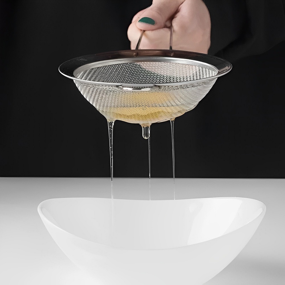  Peneiras Inox para Cozinha - Conjunto 3 Unidades - Coador Barman - Polvilhado Confeitaria - Escorredor  