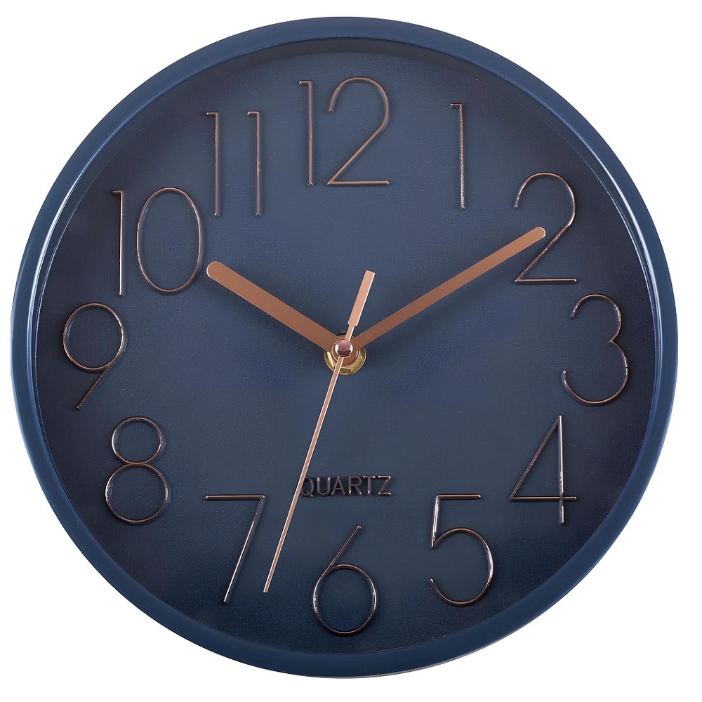  Relógio Moderno Azul 23cm - Decoração Sala , Cozinha e Quarto 