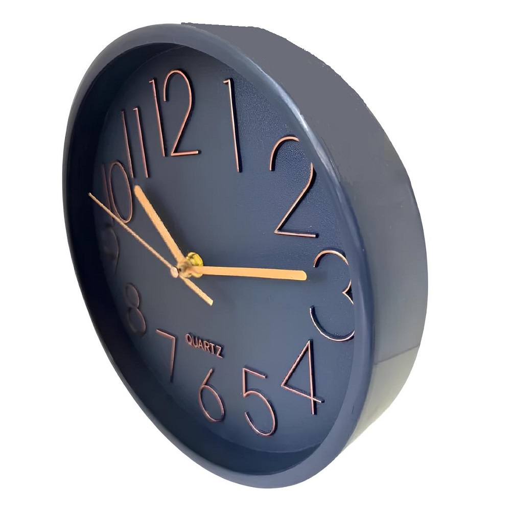  Relógio Moderno Azul 23cm - Decoração Sala , Cozinha e Quarto 