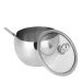 Açucareiro de Mesa em Inox com Tampa de Vidro e Colher 