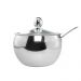 Açucareiro de Mesa em Inox com Tampa de Vidro e Colher 