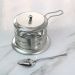 Açucareiro de vidro inox tampa colher cozinha gourmet café chá com tampa e colher 