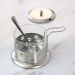 Açucareiro de vidro inox tampa colher cozinha gourmet café chá com tampa e colher 