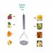 Amassador Espremedor de Batata e Legumes  Profissional 25cm - Inox Prata 