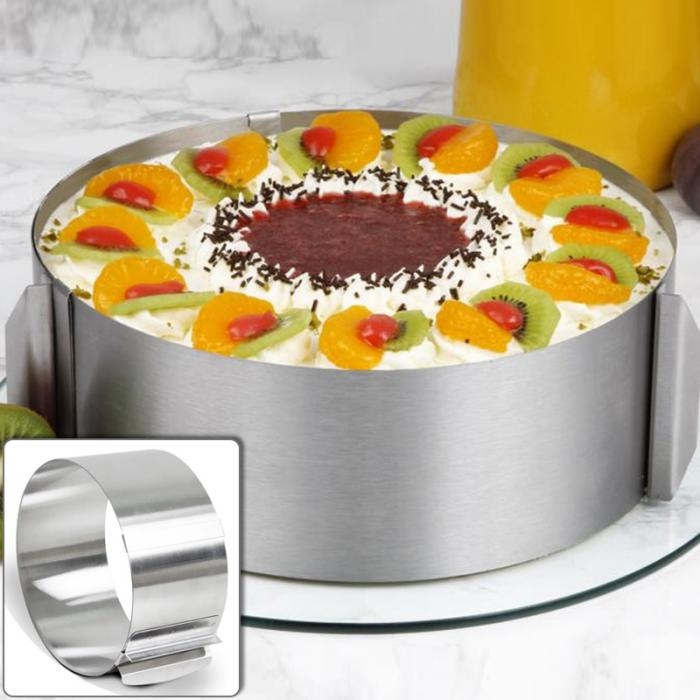 Aro para Bolo - Ajustavel de 16cm a 30cm - Inox