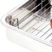 Assadeira Inox com Grelha e Tampa Funda Alta 6,5 Litros 