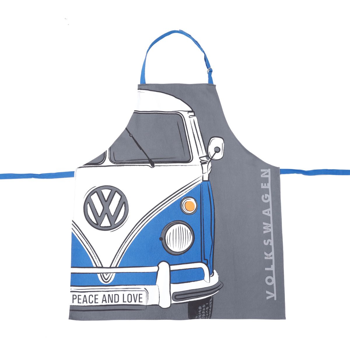 Avental Algodão VW Kombi Peace And Love Cinza 
