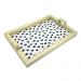 Bandeja Madeira Pinus Retangular Alça Coração 28x20cm Coração