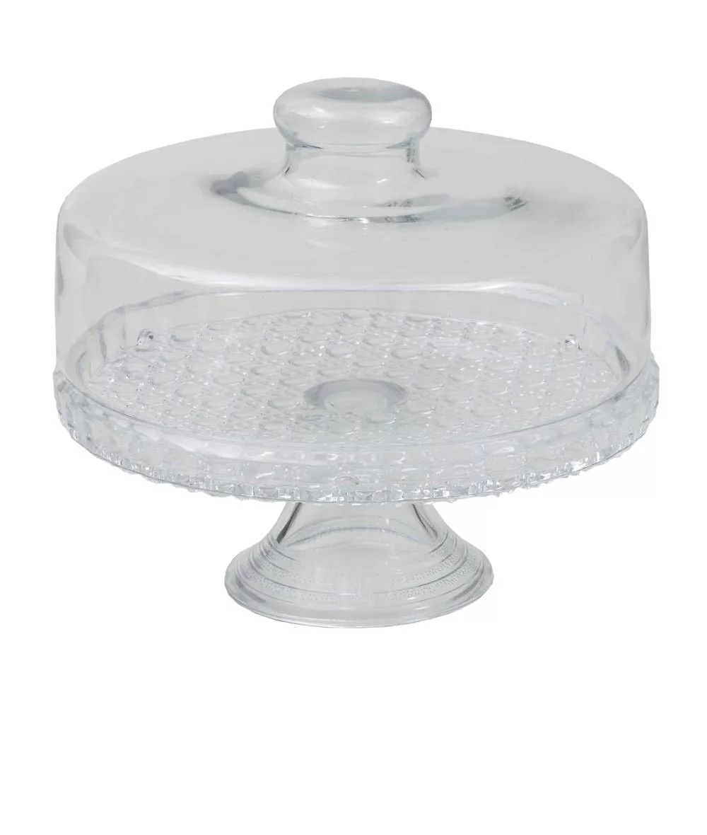 Boleira Com Tampa e Pedestal, Prato Para Bolo De Vidro - Colonial