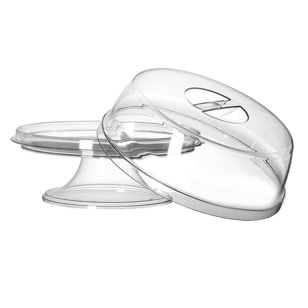 Boleira de Acrilico com Pedestal e Tampa 26cm 
