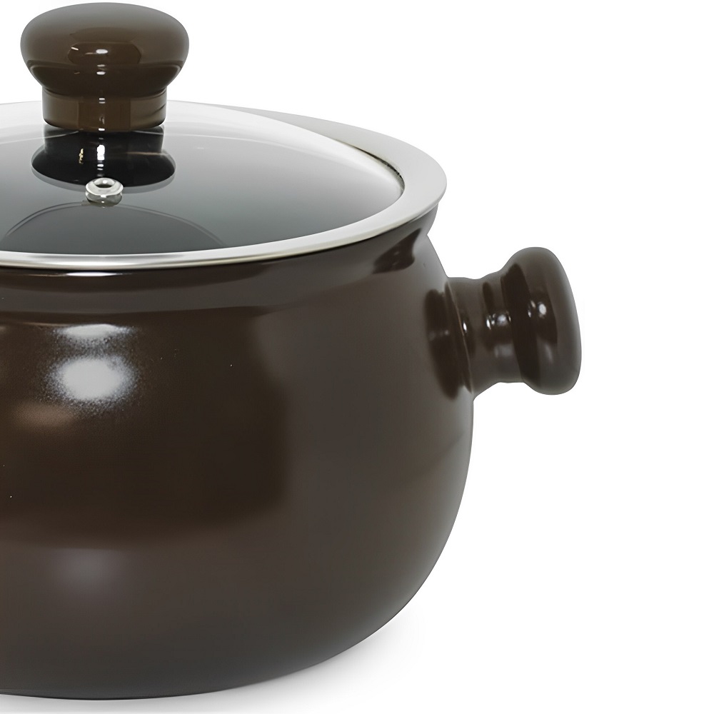 Caçarola de Cerâmica Com Tampa de Vidro 18cm 3,0 Litros 