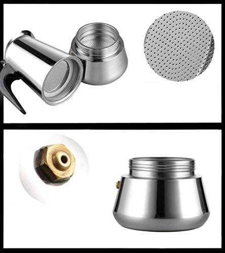 Cafeteira Expresso Italiana Para 6 Xícaras Aço Inox - Baquelite (cabo) 