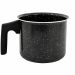 Caneca Fervedor de leite 1 Litro Aluminio Revestimento Ceramico Preto 